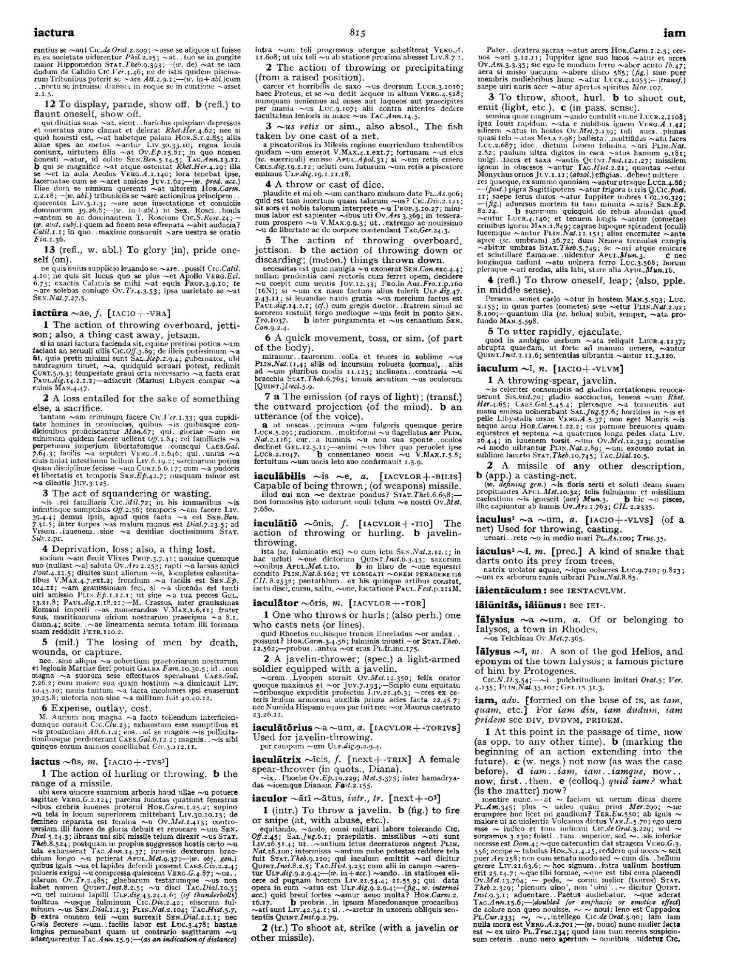 Page from the Oxford Latin Dictionary