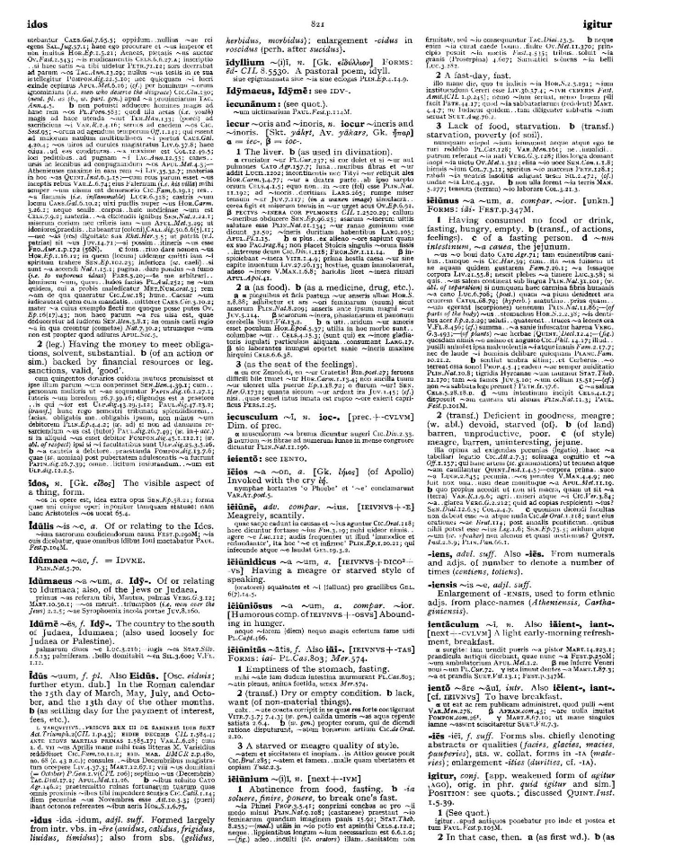 Page from the Oxford Latin Dictionary
