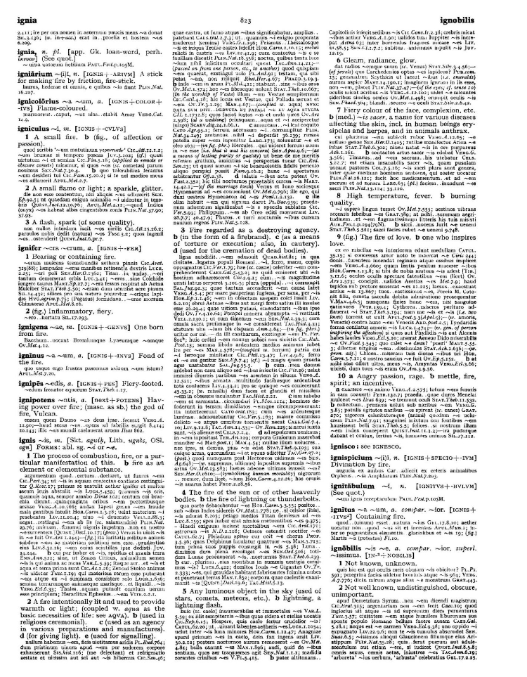 Page from the Oxford Latin Dictionary