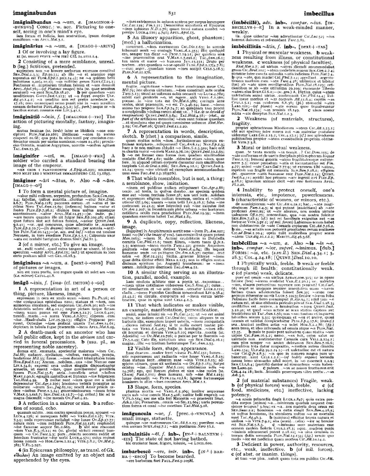 Page from the Oxford Latin Dictionary