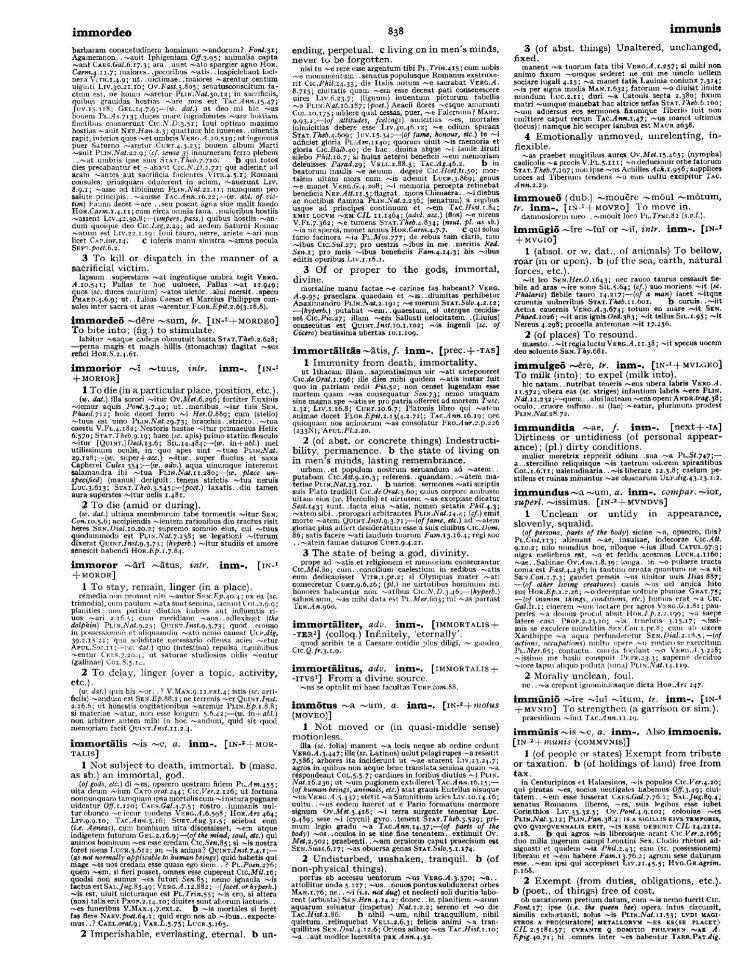 Page from the Oxford Latin Dictionary