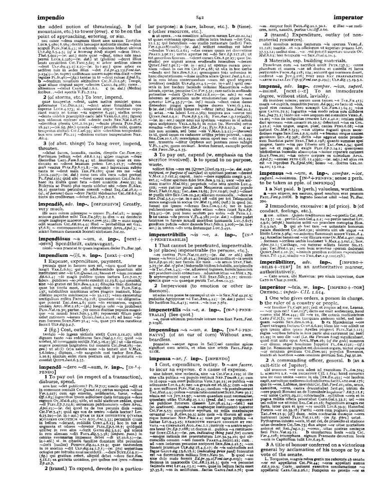 Page from the Oxford Latin Dictionary