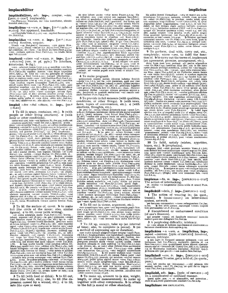 Page from the Oxford Latin Dictionary
