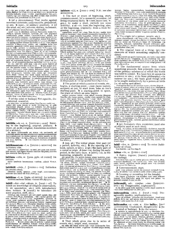 Page from the Oxford Latin Dictionary