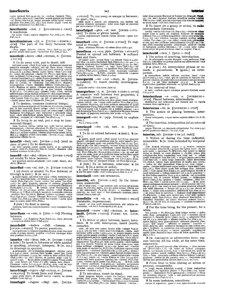 Page from the Oxford Latin Dictionary
