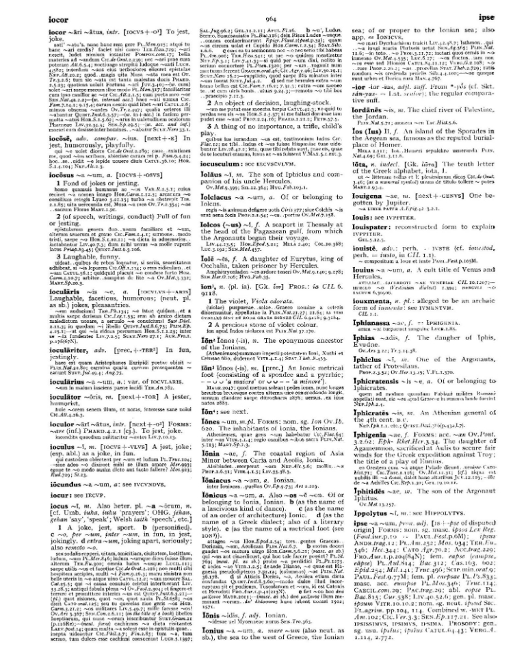 Page from the Oxford Latin Dictionary