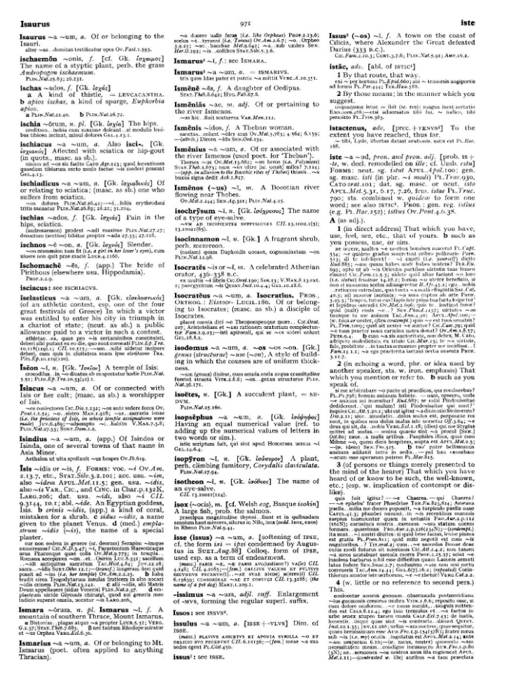 Page from the Oxford Latin Dictionary