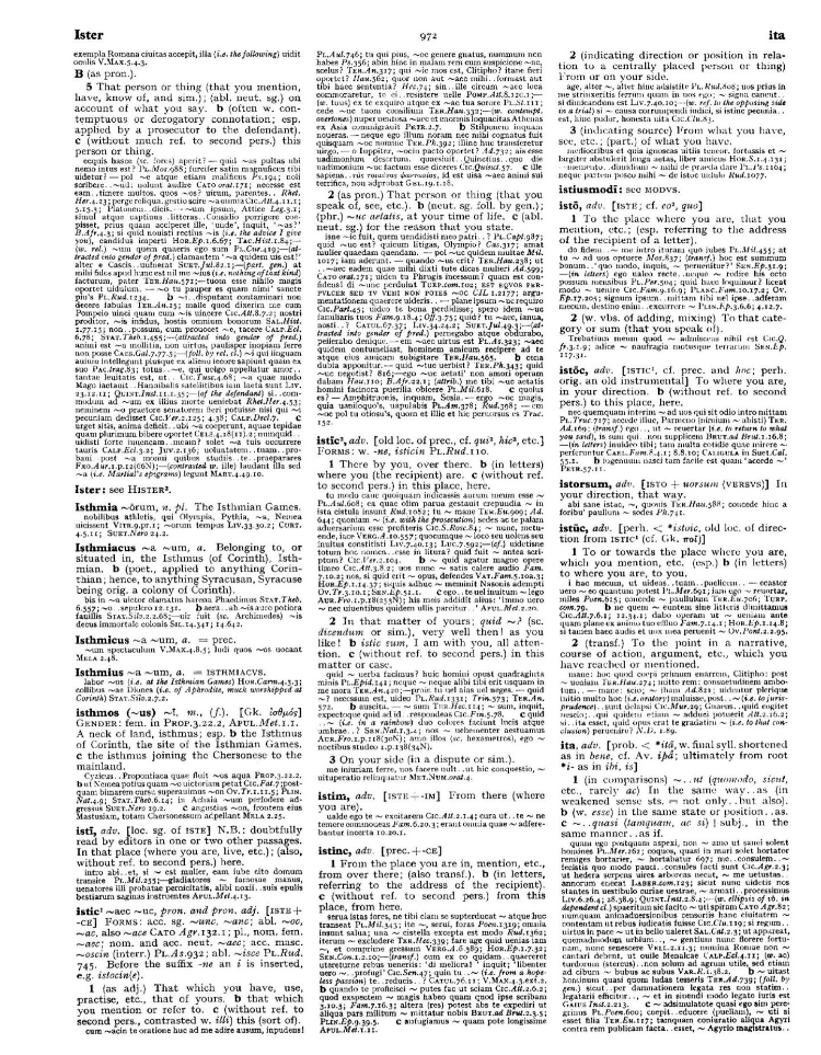 Page from the Oxford Latin Dictionary