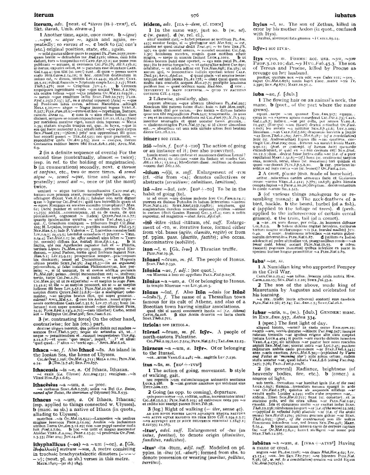 Page from the Oxford Latin Dictionary