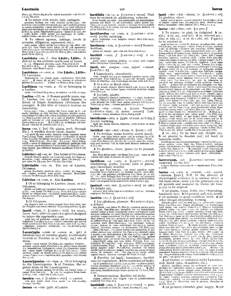 Page from the Oxford Latin Dictionary