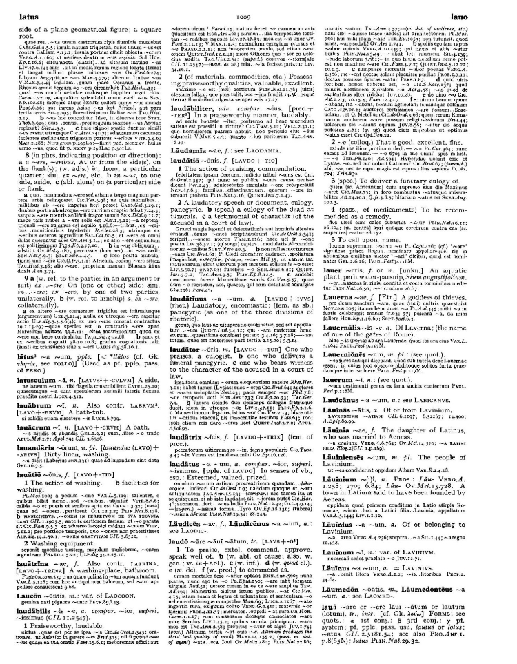 Page from the Oxford Latin Dictionary