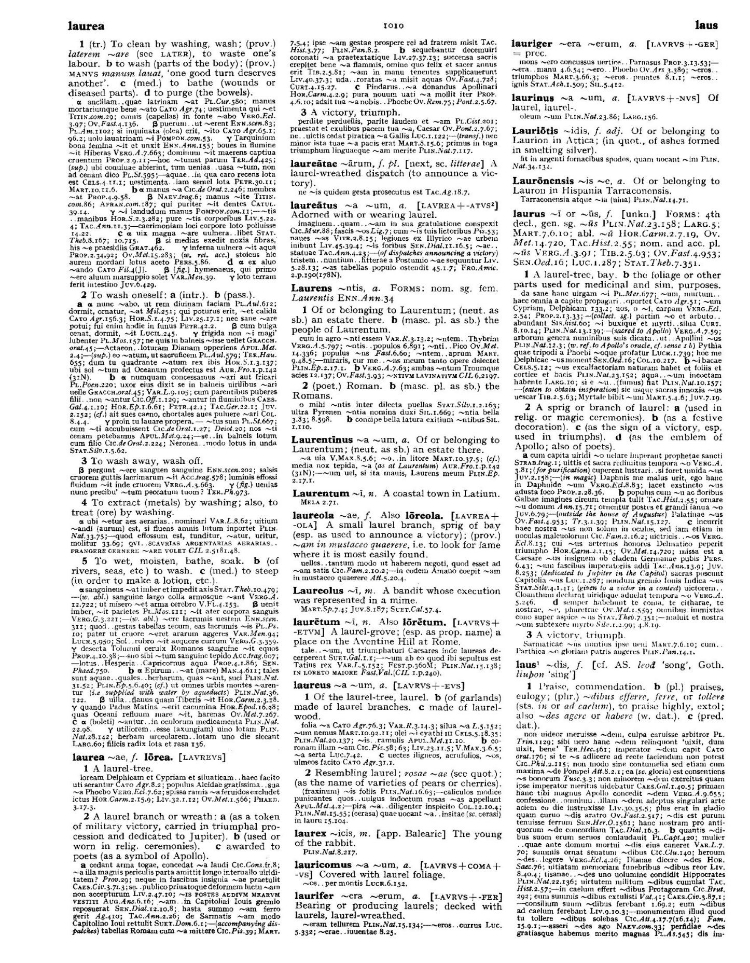 Page from the Oxford Latin Dictionary