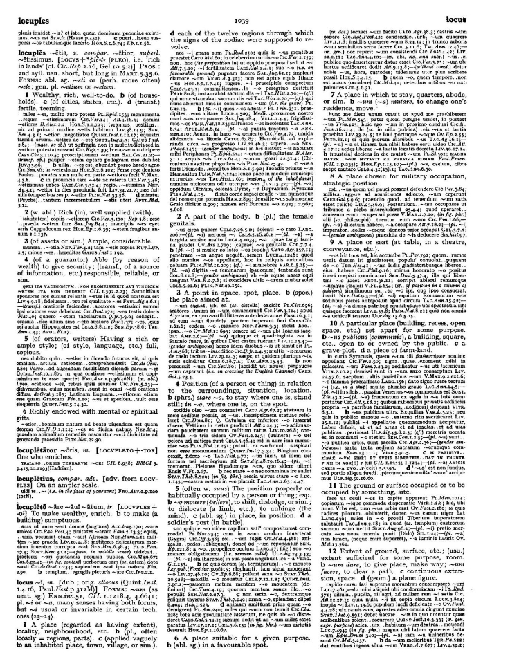 Page from the Oxford Latin Dictionary