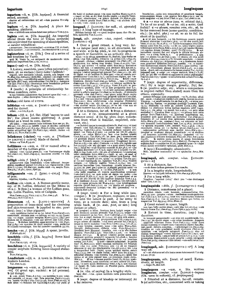 Page from the Oxford Latin Dictionary