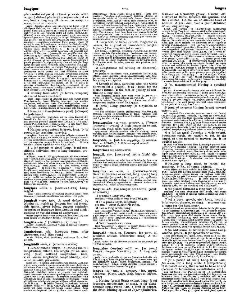 Page from the Oxford Latin Dictionary