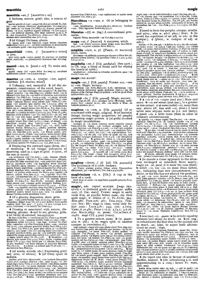 Page from the Oxford Latin Dictionary