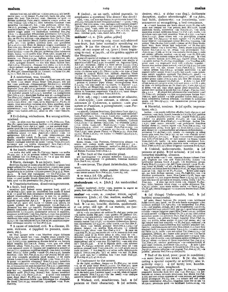 Page from the Oxford Latin Dictionary