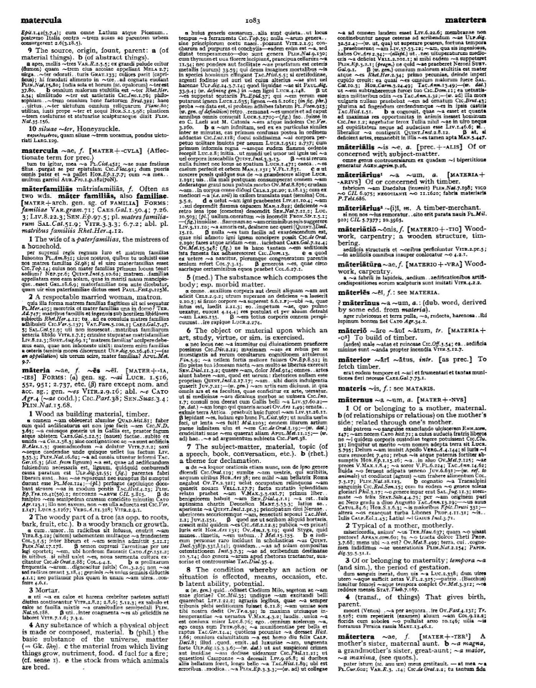 Page from the Oxford Latin Dictionary