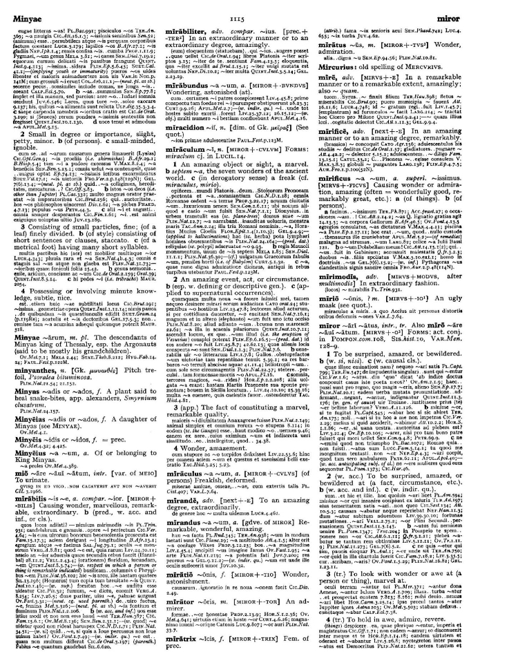 Page from the Oxford Latin Dictionary