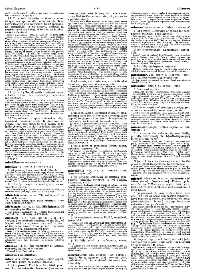 Page from the Oxford Latin Dictionary