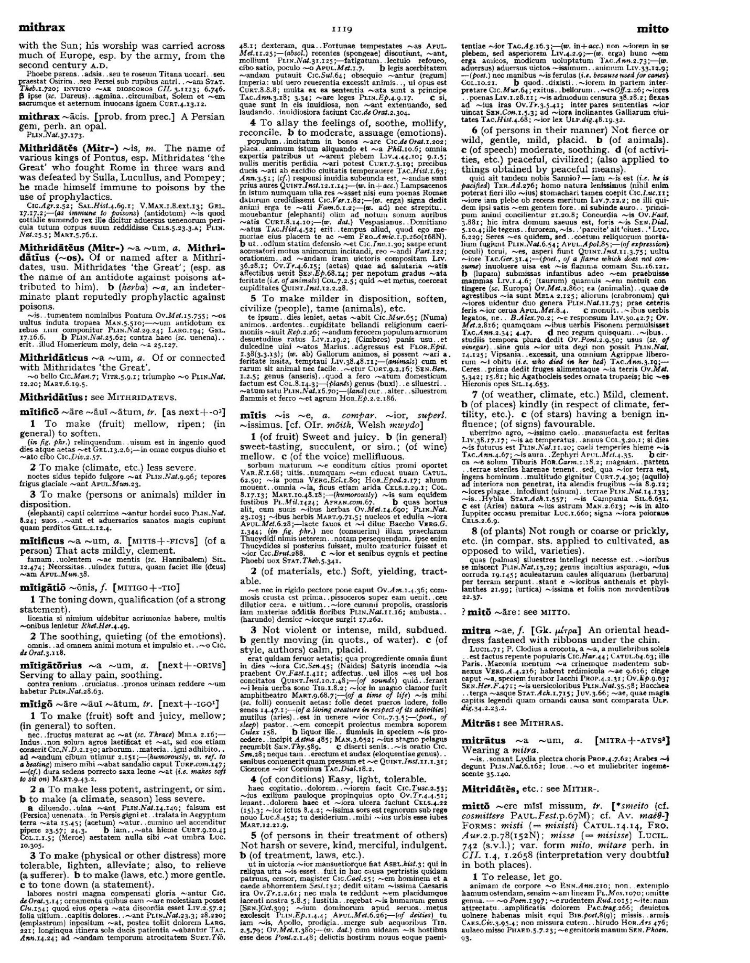 Page from the Oxford Latin Dictionary