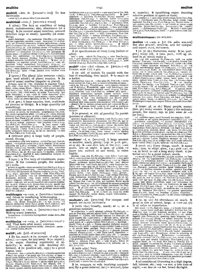Page from the Oxford Latin Dictionary