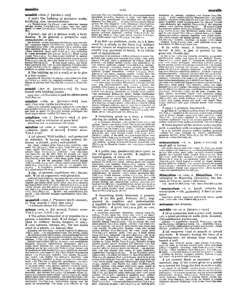 Page from the Oxford Latin Dictionary