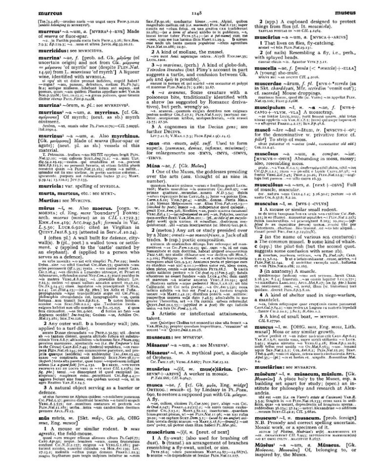 Page from the Oxford Latin Dictionary