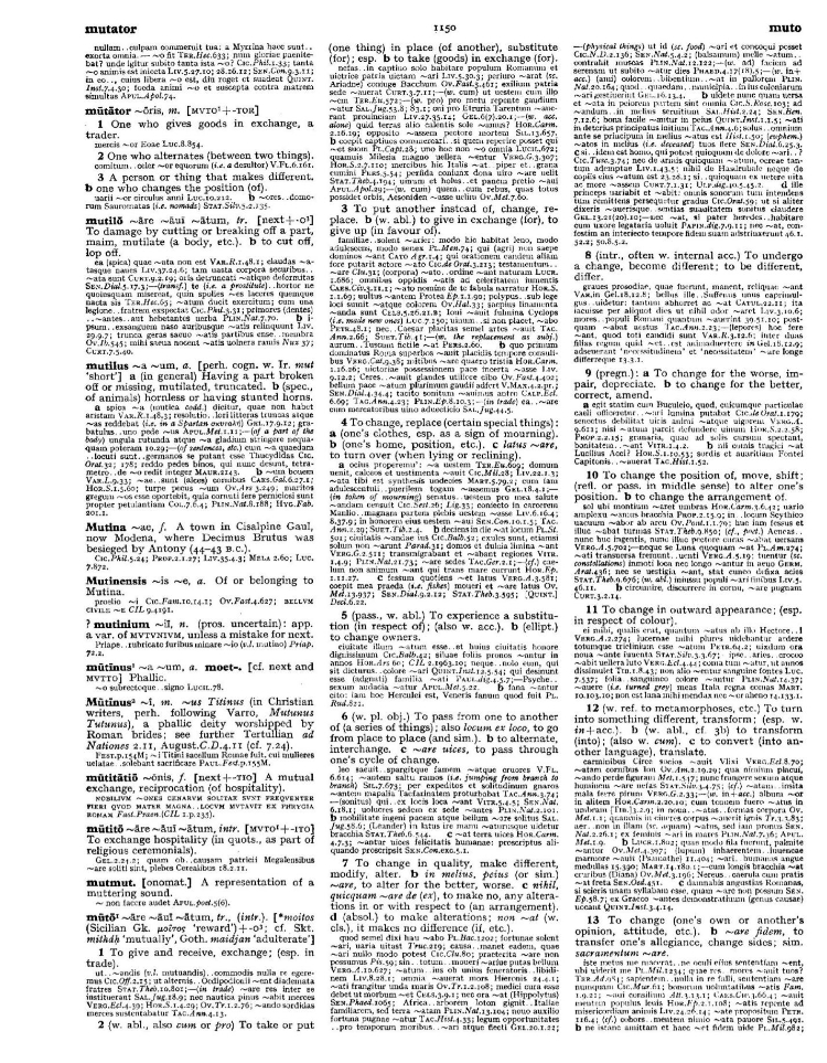 Page from the Oxford Latin Dictionary