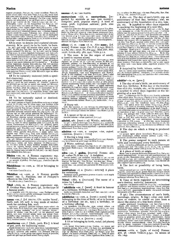Page from the Oxford Latin Dictionary
