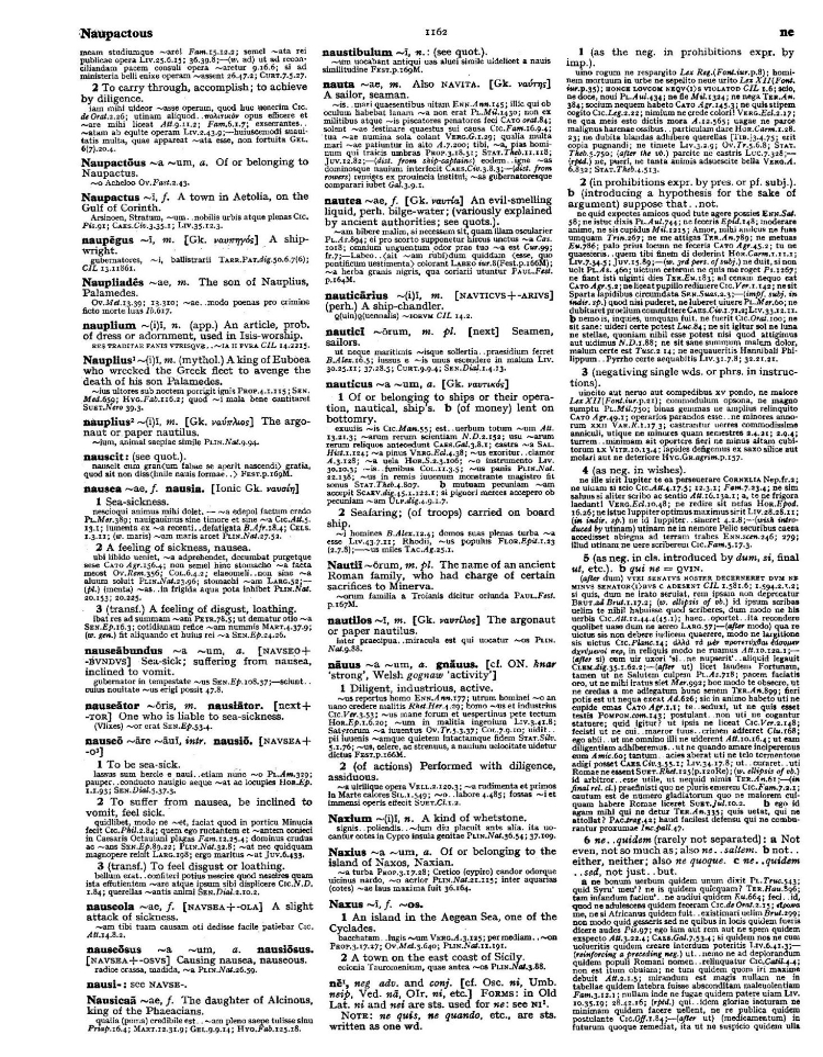 Page from the Oxford Latin Dictionary