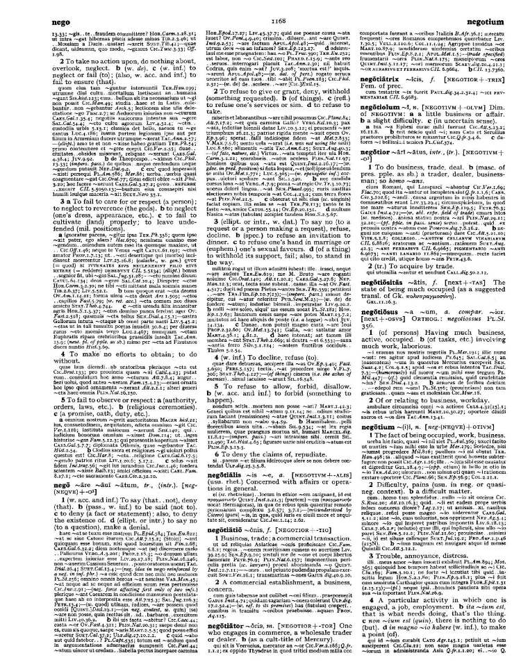Page from the Oxford Latin Dictionary