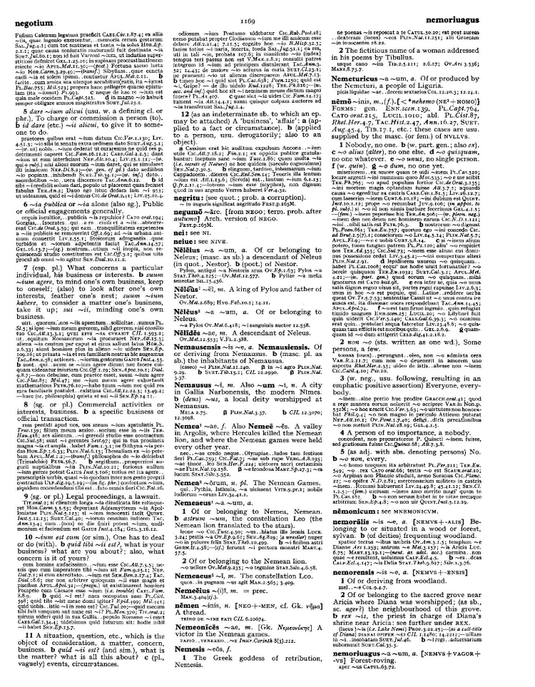 Page from the Oxford Latin Dictionary
