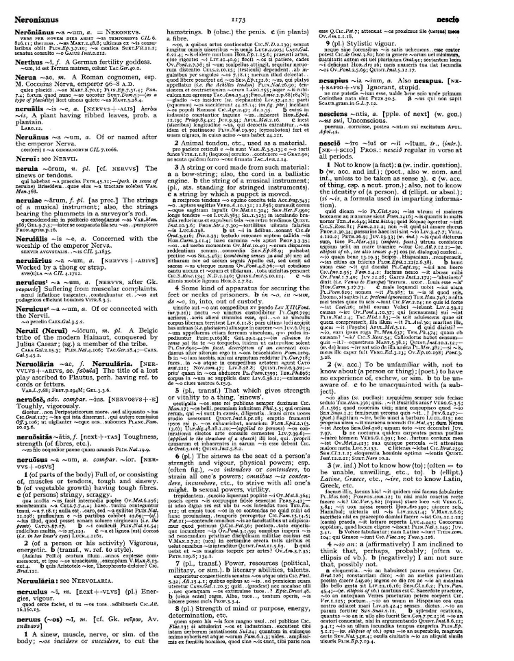 Page from the Oxford Latin Dictionary