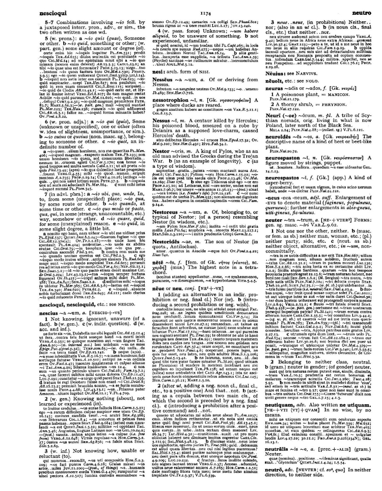 Page from the Oxford Latin Dictionary