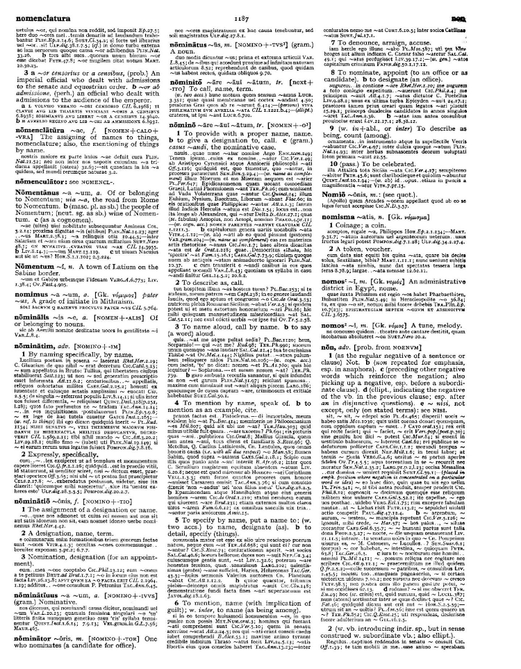 Page from the Oxford Latin Dictionary