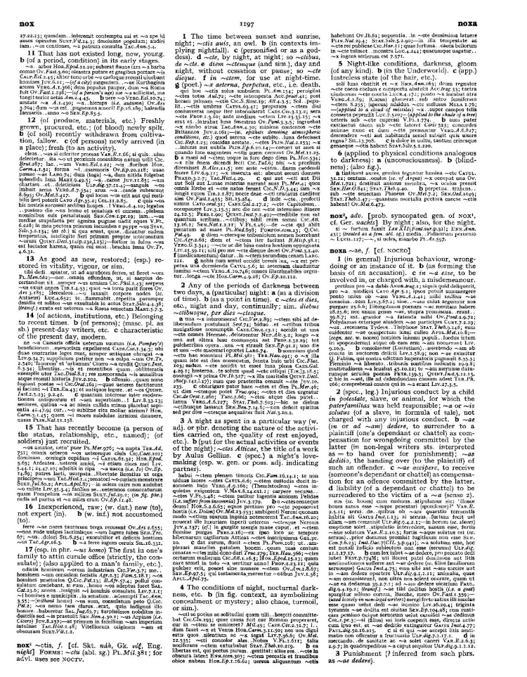 Page from the Oxford Latin Dictionary