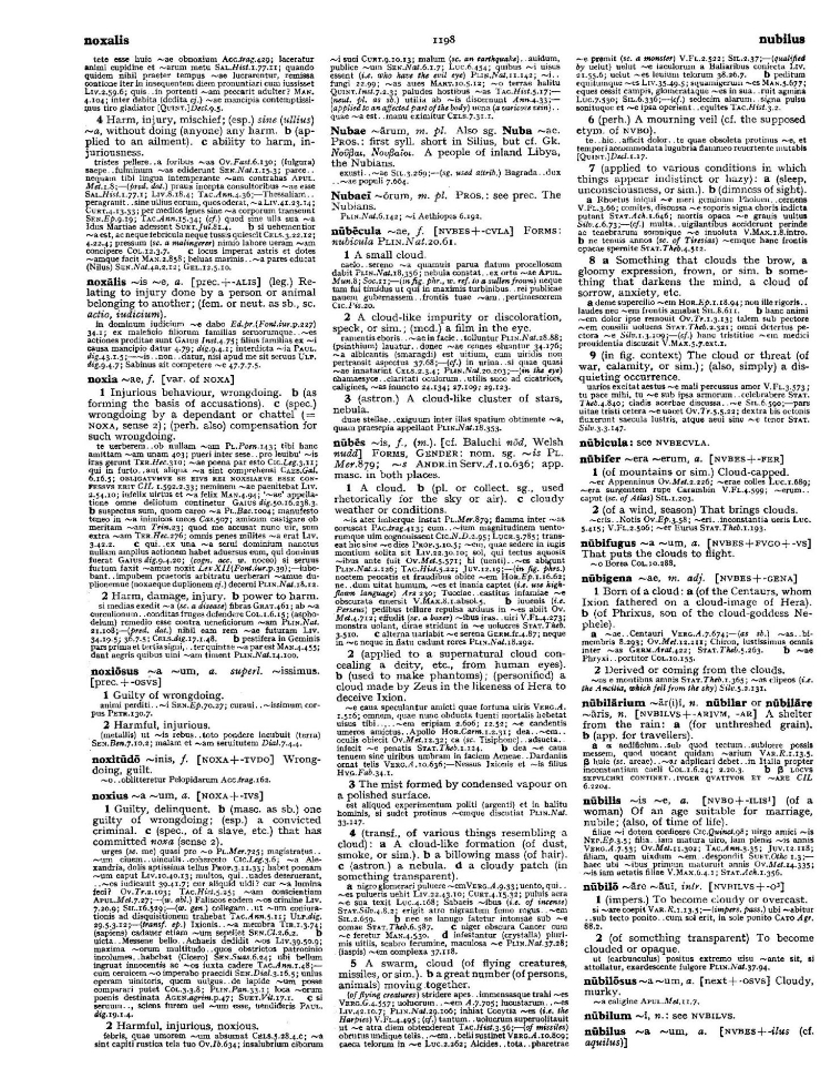 Page from the Oxford Latin Dictionary