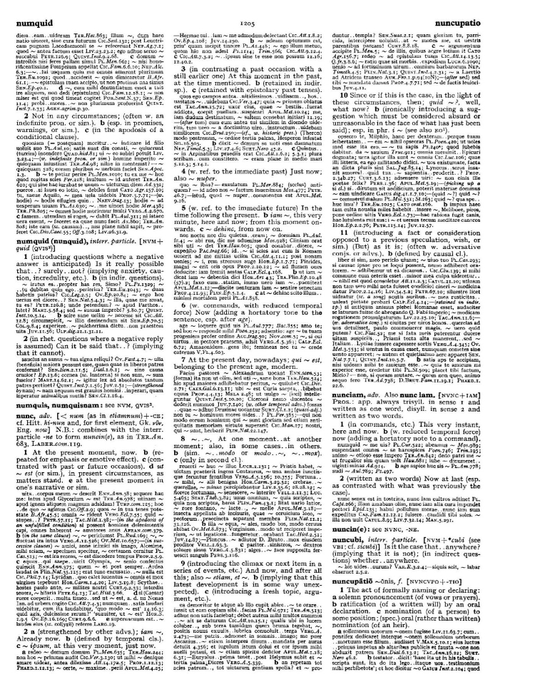 Page from the Oxford Latin Dictionary