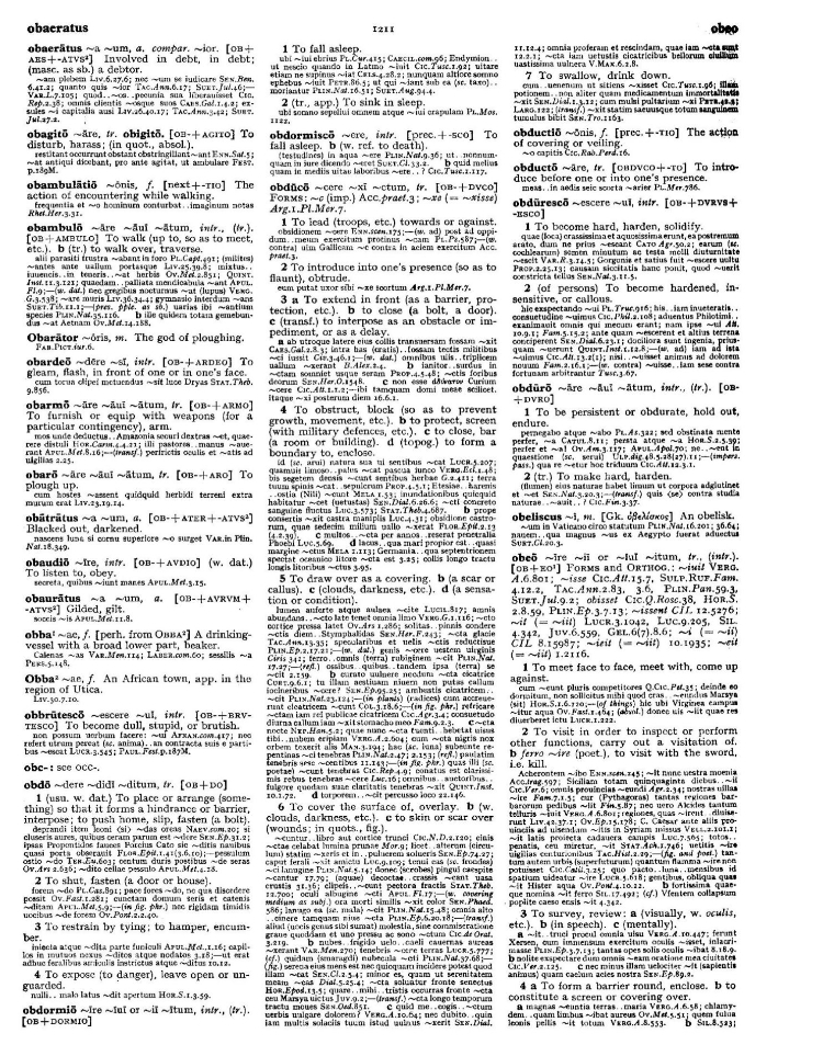 Page from the Oxford Latin Dictionary