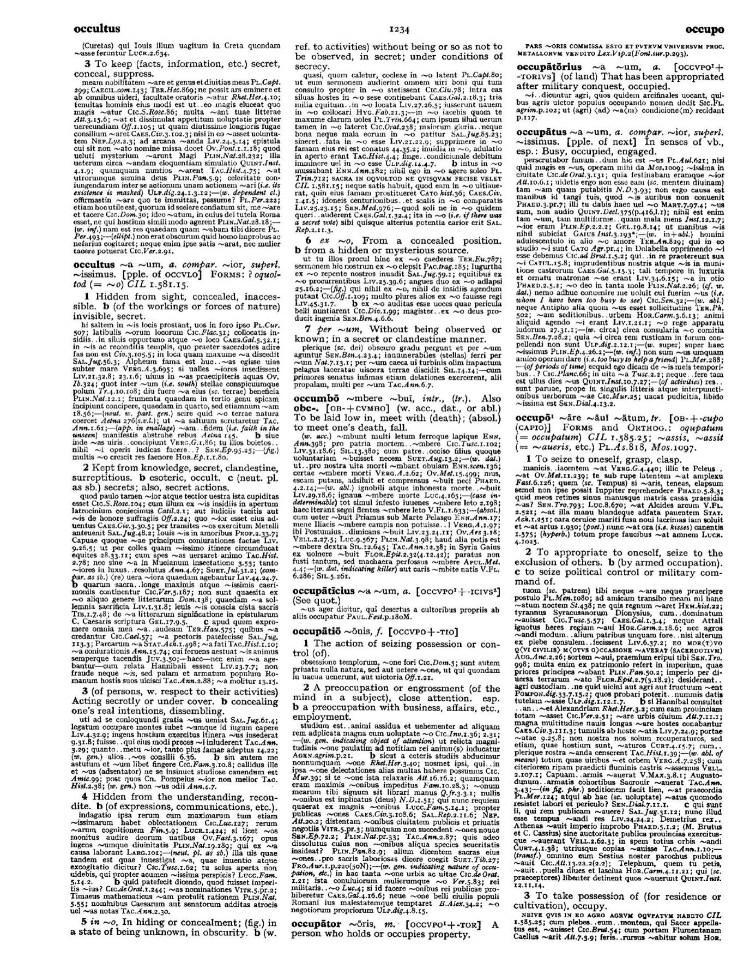 Page from the Oxford Latin Dictionary
