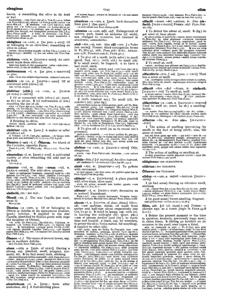 Page from the Oxford Latin Dictionary