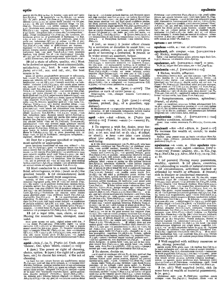 Page from the Oxford Latin Dictionary
