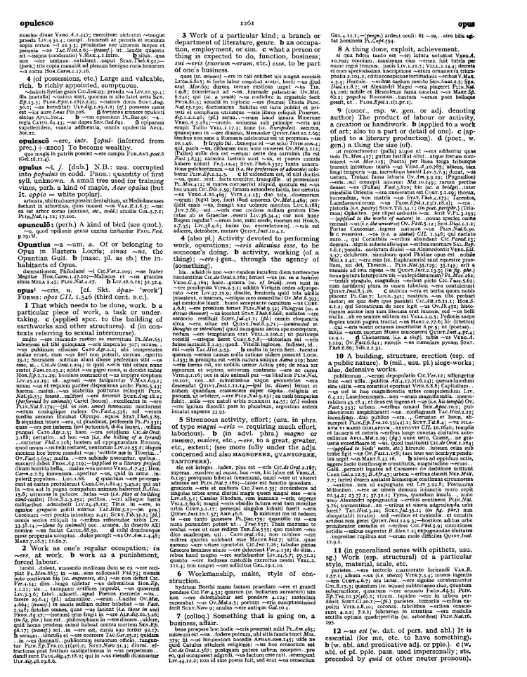 Page from the Oxford Latin Dictionary