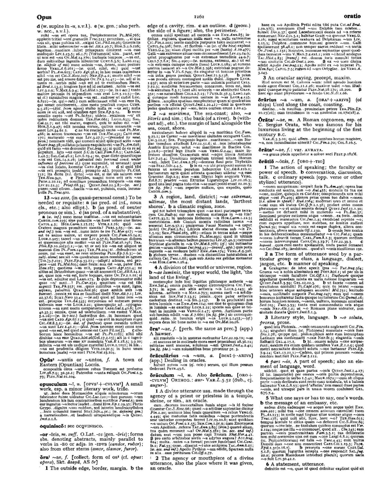 Page from the Oxford Latin Dictionary