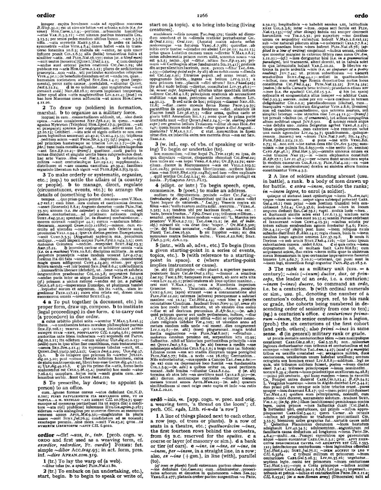 Page from the Oxford Latin Dictionary