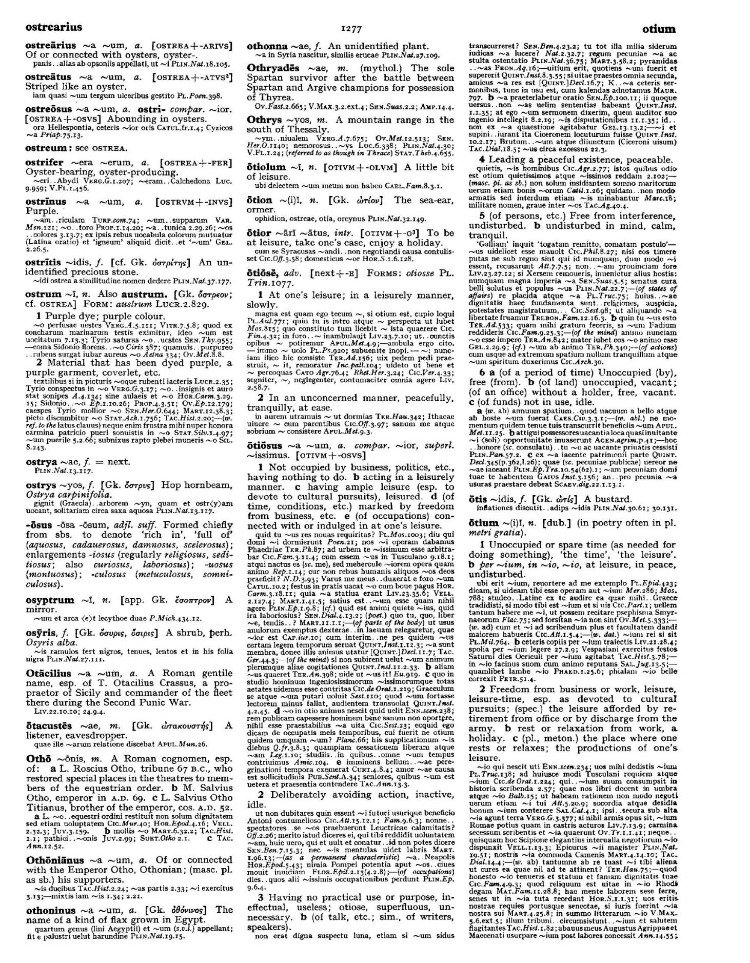Page from the Oxford Latin Dictionary