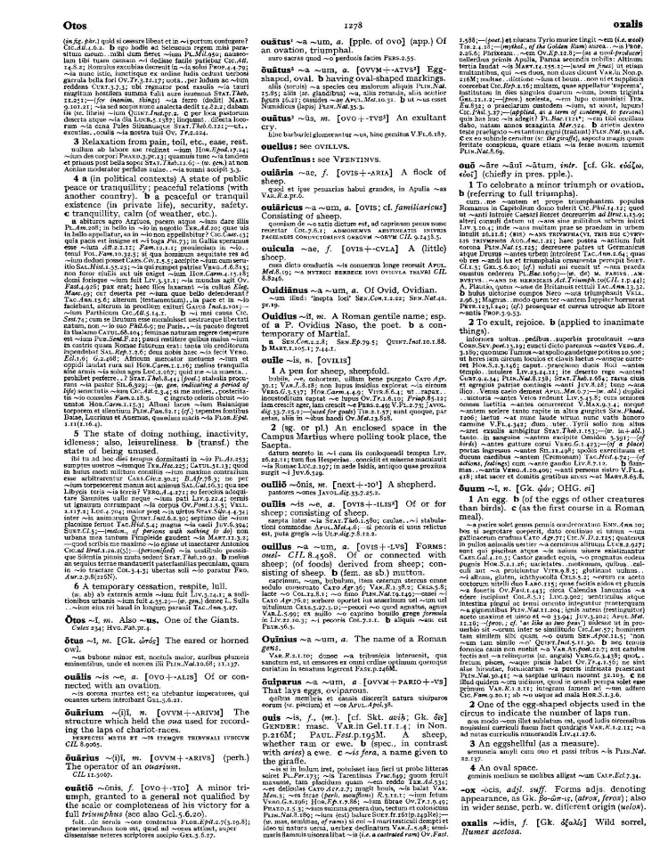 Page from the Oxford Latin Dictionary