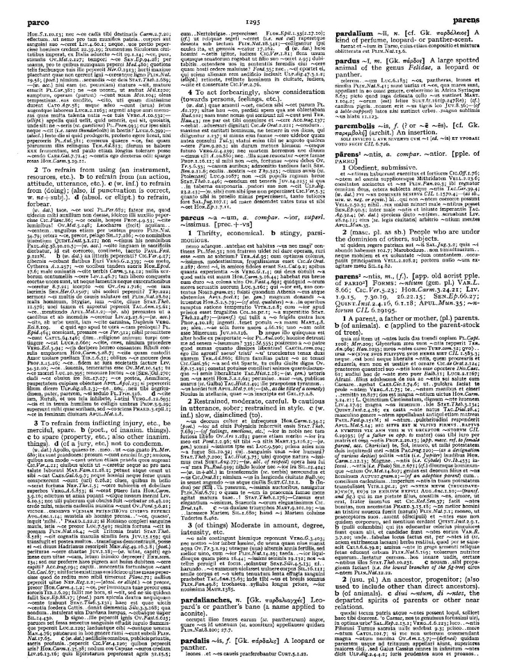 Page from the Oxford Latin Dictionary