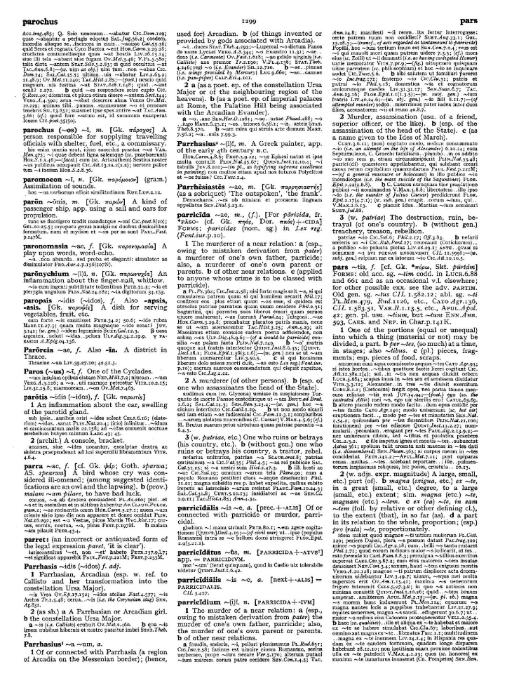 Page from the Oxford Latin Dictionary